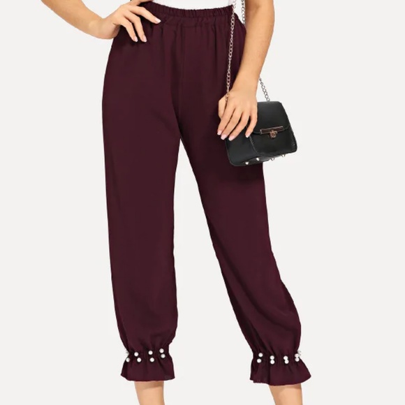 BRAND NEW Pearl Beaded Fluted Pants - Picture 1 of 4